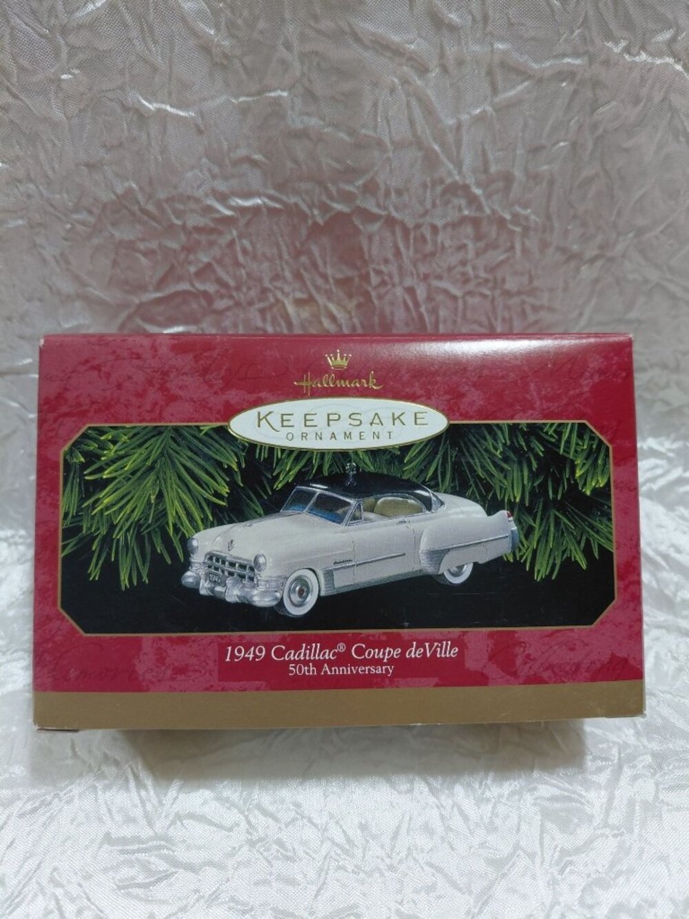 Vtg 1949 Cadillac Coupe DeVille Hallmark Keepsake Ornament 50th Anniversary NIB